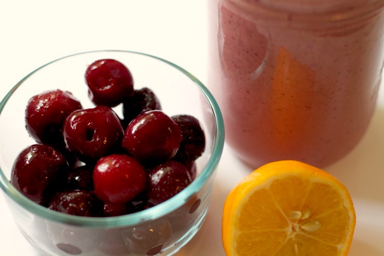 cherry smoothie - ingredients