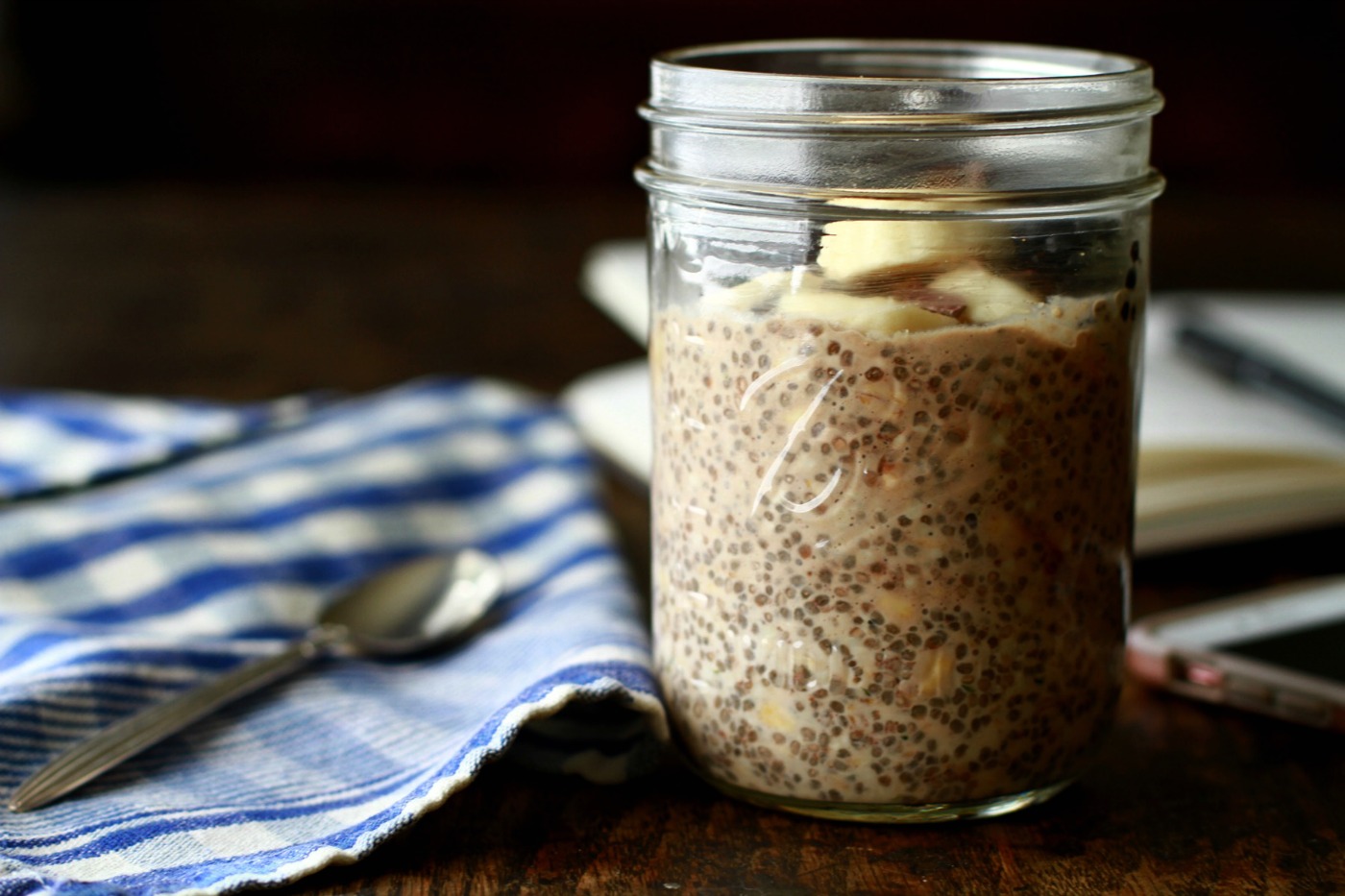 peanut butter and chocolate overnight oats