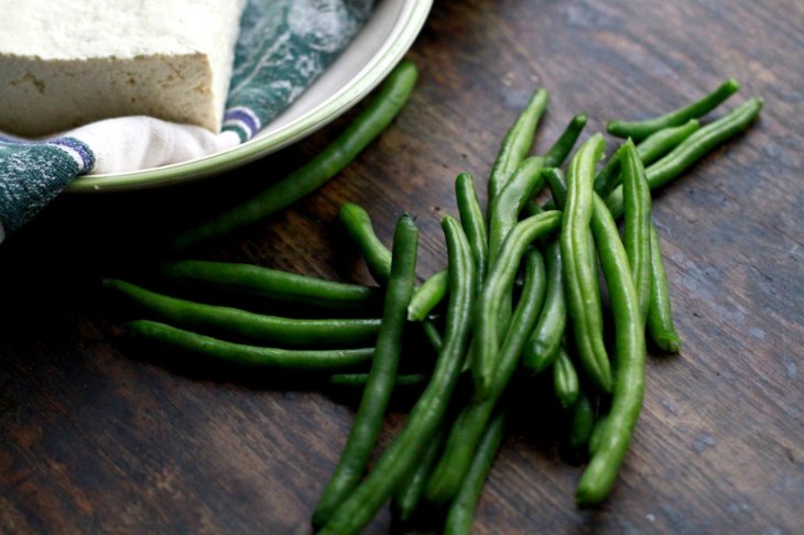 green beans and tofu