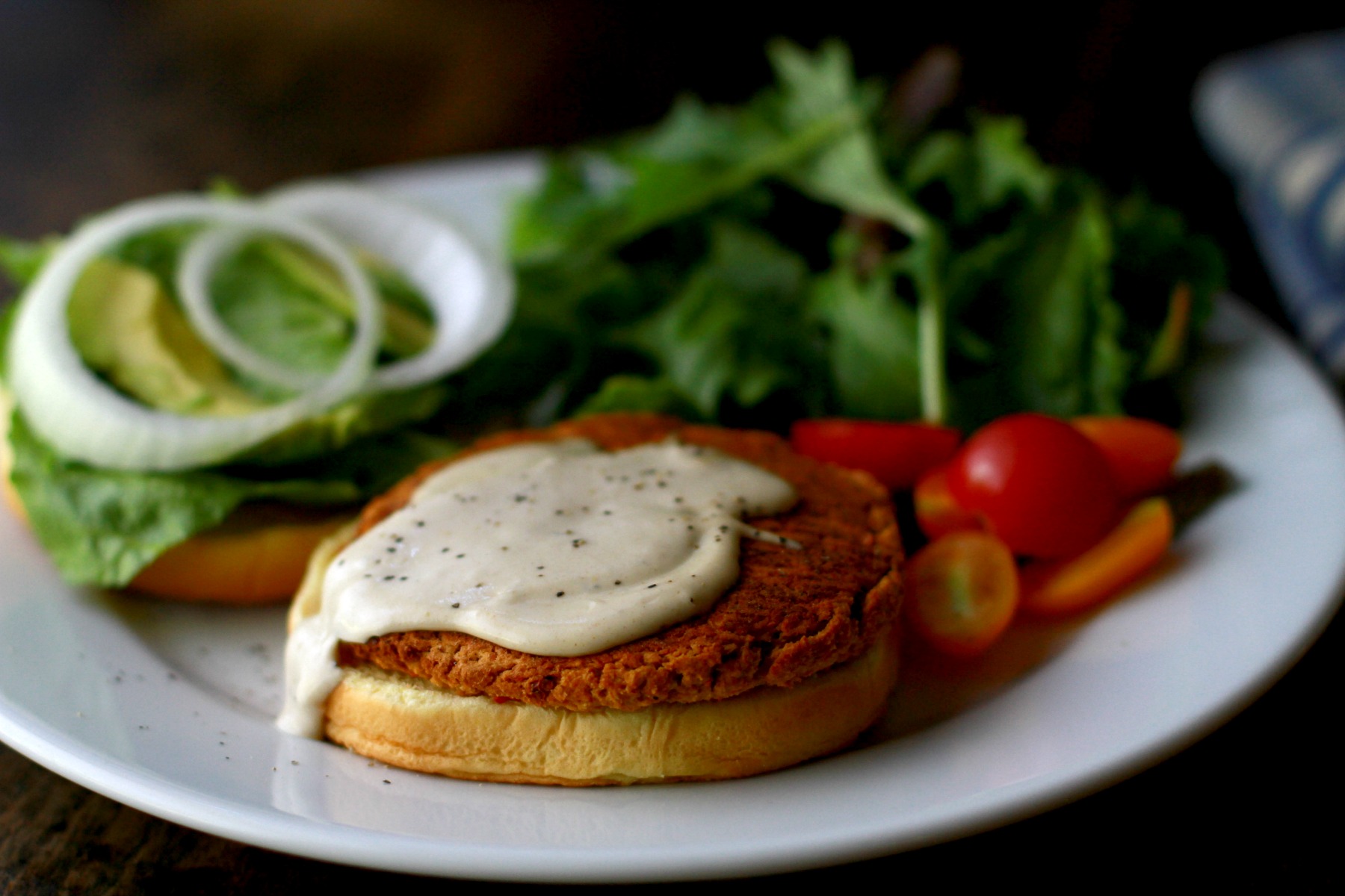 savory chickpea burger