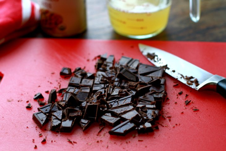 chopped chocolate