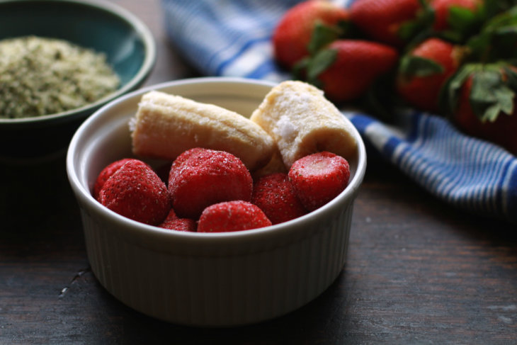 frozen strawberries and banana