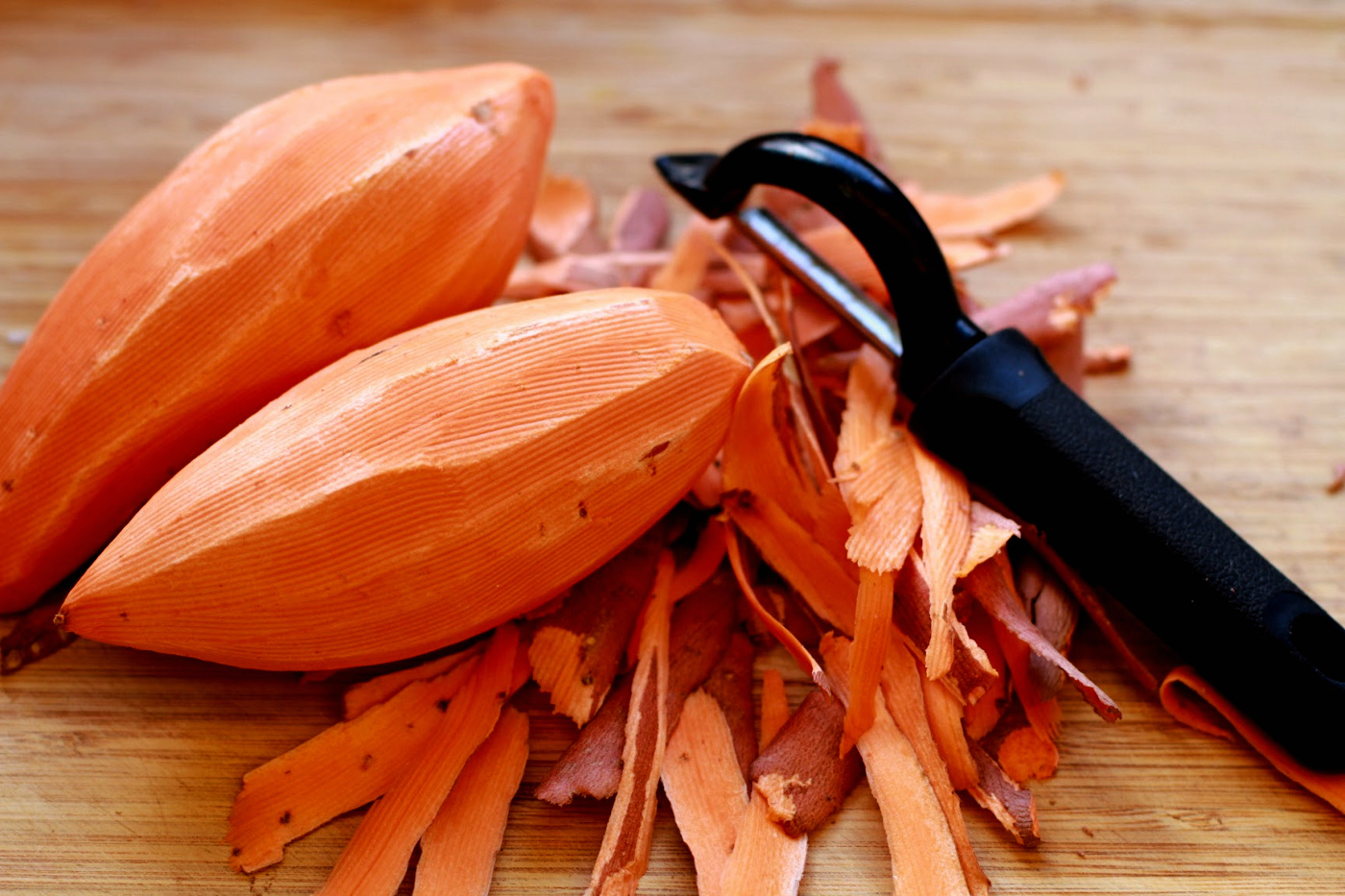 sweet potatoes peeled