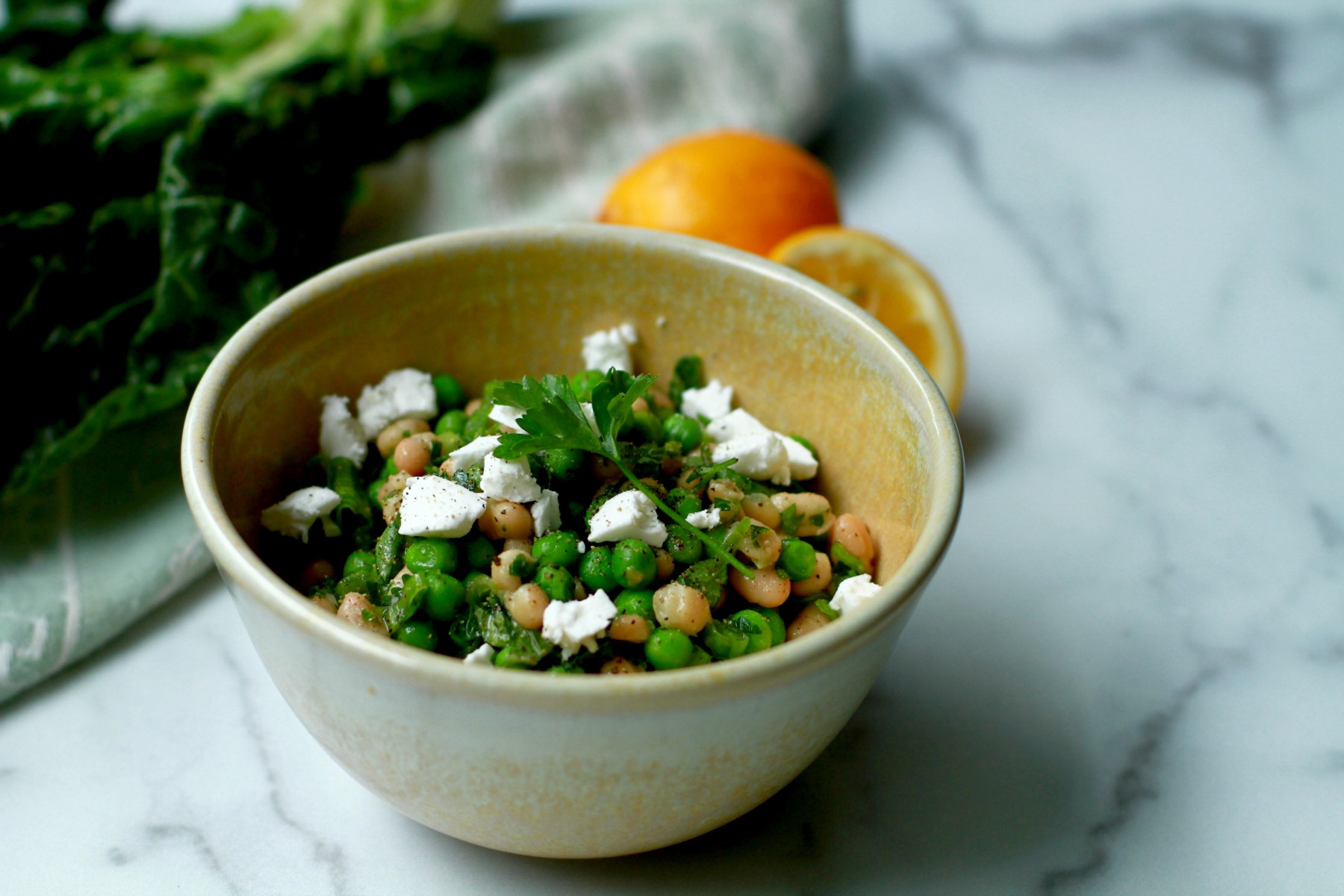 Minted Pea and White Bean Salad Monica Spoelstra Metz