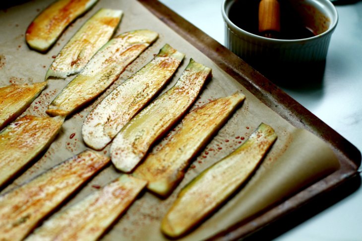 eggplant bacon sheet pan