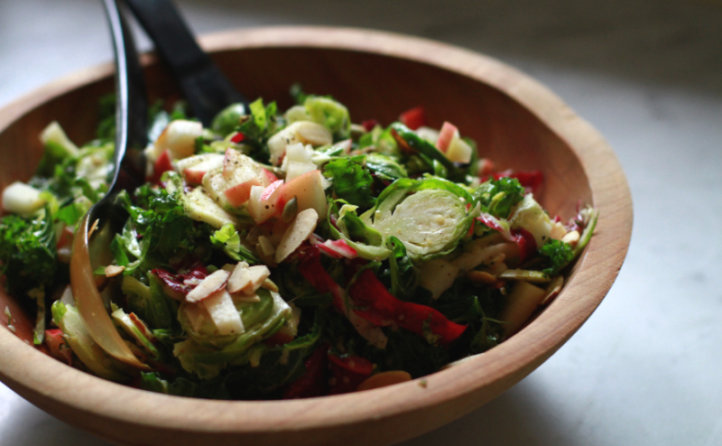 brussels sprout and apple salad