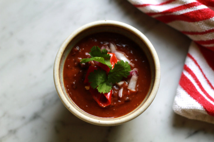 spicy black bean soup recipe