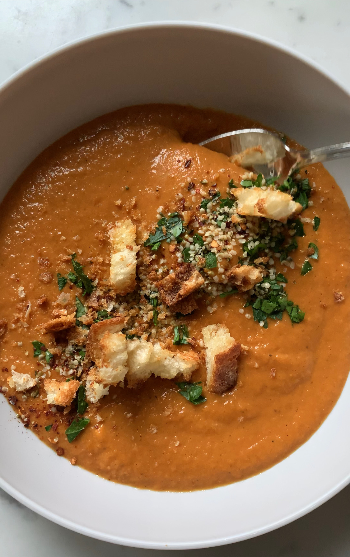 Creamy Tomato and Vegetable Soup Monica Spoelstra Metz